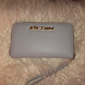 Betsey Johnson blue/grey wristlet